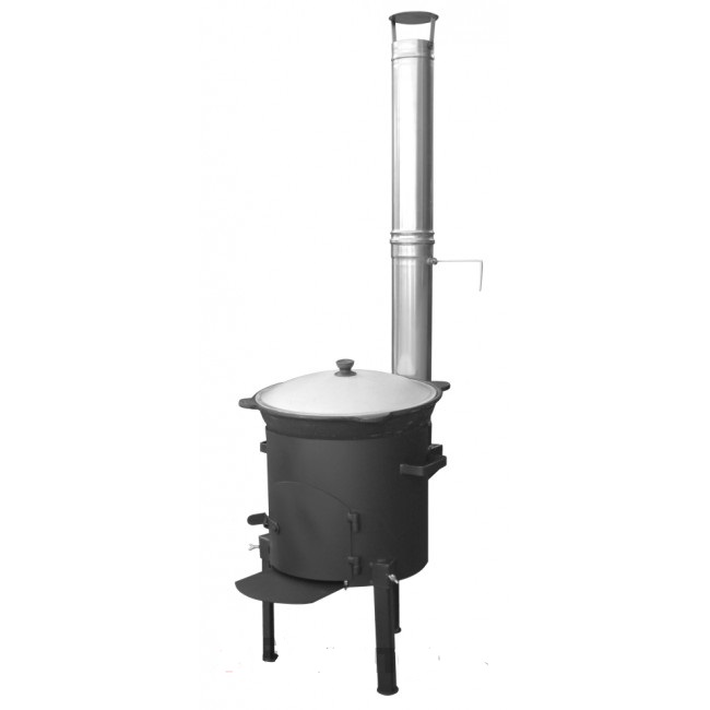 Печка с дымоходом для казана (№3) 12-16 литров
