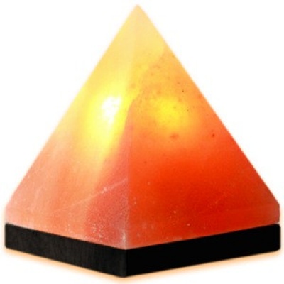 Декоративно-обработанная соляная лампа в комплекте Пирамида 2-3кг с диммером